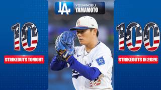 山本由伸、7回100球ちょうどで10奪三振&今季100奪三振到達!海外絶賛「21世紀のマダックス」「YamaGOATo」【MLB】